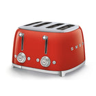 SMEG 4x4 4-Slice Toaster - Red -Wide slots with automatic cantering, for slices of different thickness