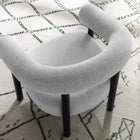 Modway Sable Upholstered Fabric Armchair - Light Grey Black-Soft Heathered Fabric