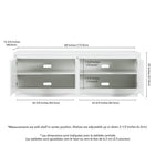 Hudson&Canal Presque TV Stand for TV's up to 75" - White-Product Dimensions: 15.75" L x 68" W x 24" H