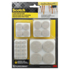 Scotch Felt Pads Value Pack - Beige - 162 Pack-Easy-to-apply, self-stick design