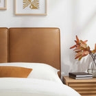Modway Lindee Vegan Leather Twin Headboard - Tan-Vegan Leather Upholstery