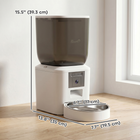 PawHut Automatic 8L Cat Feeder with Camera - 2.4G WiFi - Smart App Control-32 cups/8L capacity stores enough dry food to feed your pets for days
