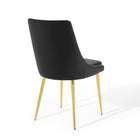 Modway Viscount Modern Accent Performance Velvet Dining Chair - Black-Chair Weight Capacity: 300 lbs.