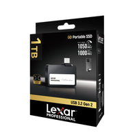 Lexar Professional Go Portable SSD - 1 TB - Black-Ultra-compact so you can always keep it with you for spontaneous creativity anytime, anywhere