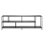 Hudson&Canal Winthrop TV Stand with Metal Shelves for TV's up to 75" - Blackened Bronze-Clean with a soft, dry cloth and no harsh chemicals or abrasive cleaning materials