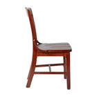 Flash Furniture HERCULES Series School House Back Mahogany Wood Restaurant Chair-Supportive Leg Braces