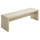 Modway Mirella 62" Faux Travertine Long Bench - Travertine-Particle Board & MDF