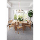 Manhattan Comfort Giverny 18.11" Industry Chic Dining Chair - Nature - Set of 4-Fine Natural Cane Made from Authentic Wooden Rattan