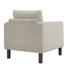 Modway Hawken Boucle Fabric Accent Armchair - Parchment Espresso-6
