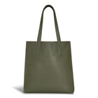 Champs Onyx Leather Vertical Tote - Khaki-CHAMPS Onyx Collection Vertical Tote