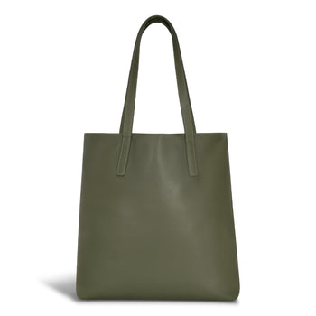 Champs Onyx Leather Vertical Tote - Khaki | staples.ca