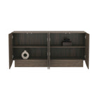Manhattan Comfort Ardea 60" Contemporary 4-Door Sideboard - Walnut-Home Assembly Required (All Hardware Included)