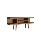 Manhattan Comfort Utopia 53.14" Modern TV Stand - Maple Cream-Fashionable Splayed Legs made from Solid Wood for Extra Durability