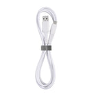 Basic Tech 6 foot Type-C Braided Cable - White-3000+ bend test
