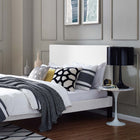 Modway Taylor Upholstered Linen Fabric King and California King Headboard - White-Soft Linen Fabric Upholstery