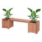 Dura Housewares Tropical Flower Box Bench-Durable Meranti wood construction