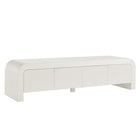 Modway Waterflute 68" Fluted TV Stand - White Matte-4-Door Fluted TV Stand