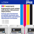 Brother Genuine LC504MS Ink Cartridge - Standard Yield - Magenta -Compatible with the following Brother INKvestment printer: MFC-J1365DW