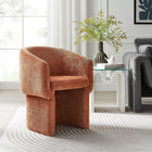Modway Verity Barrel Back Chenille Dining Armchair - Rust-Versatile Accent Chair