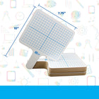 Flipside Products Two-Sided (3/8" Graph/Blank) Rectangular Dry Erase Graphing Paddles, Class Pack of 12-5