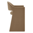 Modway Talia 37" Performance Velvet Counter Stool - Taupe-Fixed Padded Seat/Backrest