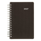 Brownline 2027 DuraFlex Daily Planner with Textured 2-Piece Poly Cover - 8" x 5" - Black-Appointment schedule from 7:00 a.m. to 7:30 p.m. in 30-minute intervals, for full week