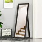 HOMCOM Full Length Mirror - 20.1" W x 57.9" H - Brown-MDF frame is strong for a mainstay in your home furniture 
