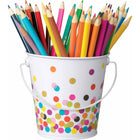 Teacher Created Resources Confetti Bucket - 6 Pack-Buckets measure 4-1/8" wide and 4-1/8" high.