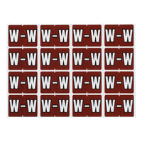Pendaflex A-Z Brown End Tab Filing Labels - W - 240 Pack-Compatible with DataFile L8701 series labels