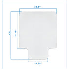 Mount-It! Hard Floor Chair Mat with Lip - 35.5" x 47" - Clear Vinyl-9