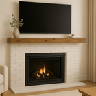 Entrepot La Grange Floating Beam Fireplace Mantel - 60" L x 7" D x 5" T - Whiskey Brown-Maintenance Free