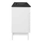 Modway Render 48" Single Sink Bathroom Vanity - White/Black-Full-Extension Drawers