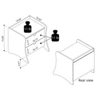 Manhattan Comfort Coney 19.68" Mid-Century Modern Nightstand 2-Piece Set - White-Frame Made of MDF Mix with Painted Finish
