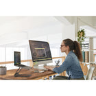 Kanto Elevated Desktop Laptop Stand - Black-Silicone pads to keep the laptop and stand in-place