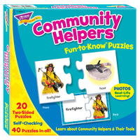 TREND Community Helpers Fun-to-Know Puzzles -Pair community helpers with their tools and build vocabulary.