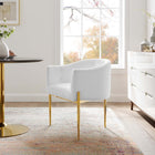 Modway Savour Tufted Performance Velvet Accent Chair - White-Stain-Resistant Performance Velvet