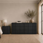 Manhattan Comfort Clive 72" Mid-Century Modern 6-Drawer Double Dresser - Black & Gold-9