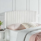 Modway Rebecca Performance Velvet Twin Headboard - White-Vertical Striped Channel Tufting