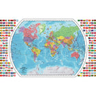 Replogle World Map Displayer with 49" L x 33" W World Map - French-49"/124.5cm x 33"/84cm world map