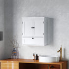 HOMCOM Medicine Cabinet with Adjustable Shelf - White-Adjustable shelf with three levels customizes storage space