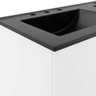 Modway Vitality 48" Double Sink Bathroom Vanity - White/Black-Assembly Required