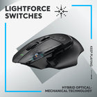 Logitech G502 X LIGHTSPEED Wireless Gaming Mouse - Black-Lightforce switches: All-new hybrid optical-mechanical switch technology for incredible speed and reliability, as well as precise actuation with crisp response, for hours of performance gaming