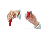 The Pencil Grip Magnet Man Magnetic Clip - Red/Blue/Green - Clamshell - 12 Pack-Assorted colours