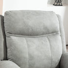 HOMCOM Manual Recliner with Vibration Massage and Side Pockets - Grey-Side pockets for convenient storage of remotes or other small items