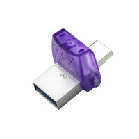 Kingston DataTraveler microDuo 3C USB Type-C and Type-A Flash Drive - 64GB -Fast data transfer speeds up to 200MB/s read