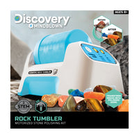 Discovery #MINDBLOWN Motorized Rock Tumbler Set-Includes everything needed to begin your rock tumbling journey—assorted starter stones, medium and fine grit polish, and a detailed tumbling guide to get you started