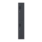Ceha NH Series 2-Tier Locker with Front Hole Vents - Bank of 1 - Graphite Grey-Commercial-grade durability for heavy daily use