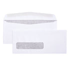 SupremeX Security Commercial Envelopes with Window - Tinted Grey Lining - #9 - 24 lb. - 3-7/8" x 8-7/8" - White - Box of 500-24lb