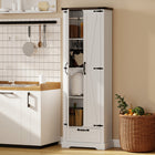 HOMCOM 71" H Pantry Cabinet with 2 Doors - White-Suitable for kitchen, dining, or living areas with elegant appeal 