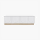 Nexera TV-Stand Nauraa - Natural Maple/White-Adjustable shelving